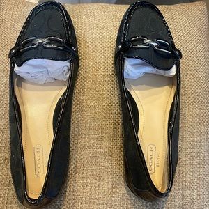 Black coach loafers